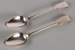 Pair of George III Sterling Silver Basting Spoons