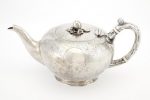 Victorian Sterling Silver Teapot William Smily for A B Savory & Sons, London, 1856