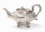 A Victorian Silver Teapot by Benjamin Davis, London