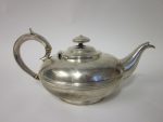 A Victorian silver tea pot by Benjamin Davis, London 1838
