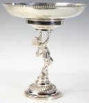 Sterling silver Cupid themed compote marked C.J. Vander