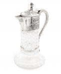 A Victorian silver-mounted claret jug by Charles Boyton, London 1889