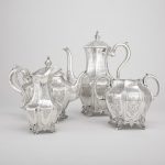 Assembled Victorian Gothic Revival Silver Tea Service Joseph Angell & Joseph Angell, London, circa 1847-48
