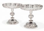 A PAIR OF VICTORIAN SILVER FRUIT STANDS MARK OF HENRY HOLLAND, LONDON, 1877