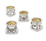 A set of four Regency sterling silver master salt cellars from the Lonsdale Service by Benjamin Smith II, London; probably supplied by Rundell, Bridge and Rundell, 1808