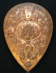 A SHIELD-SHAPED COPPER PLAQUE COMMEMORATING THE BOER WAR Cast by R-F. Mosley & Co
