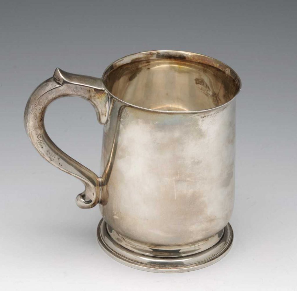 A 1940's silver mug