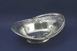 A George III Scottish silver pierced oval basket