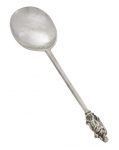 James I Sterling Silver Apostle Spoon Maker's mark rubbed, London, 1617