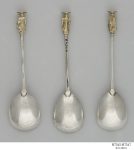 Spoon, St. Matthias the Apostle, silver / gilt, maker unknown, place unknown, 1645