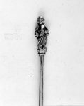 Apostle spoon; silver; gilt terminal of St Peter