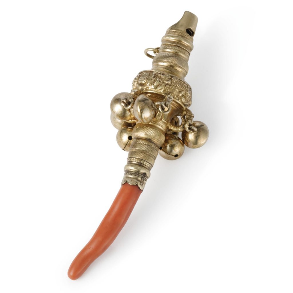 A George IV silver-gilt coral and bells, Charles Rawlings, London, circa 1820