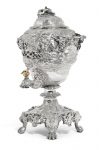 An impressive George IV silver tea urn, Edward Farrell probably retailed by Kensington Lewis, London, 1821