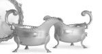 A PAIR OF GEORGE III SILVER SAUCEBOATS MARK OF GEORGE SMITH II, LONDON, 1767