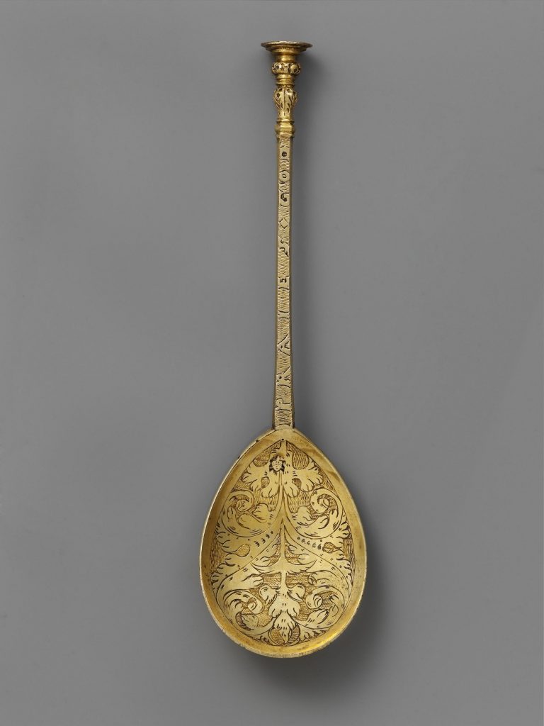 Gilded silver seal top spoon ca. 1620