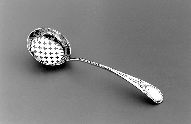 Sugar Sifter Spoon English (London) 1786–87 Marked by Thomas Wallis II