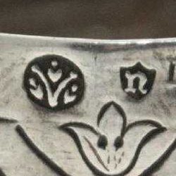 Neresheimer of Hanau German Silver Makers Mark n in a shield.