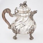 Italian Sterling Silver Rococo Style Teapot 20th Century