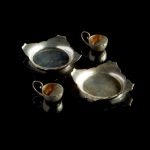 Two pairs of Canadian Poul Petersen silver salts