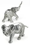 A PAIR OF GERMAN SILVER ELEPHANTS, B. NERESHEIMER & SÖHNE, HANAU, WITH IMPORT MARKS FOR BERTHOLD MULLER, LONDON, 1908