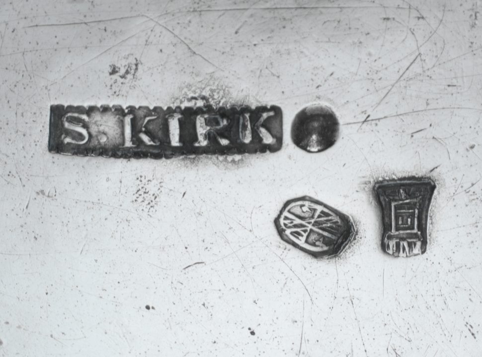 S Kirk Silver Makers Mark with two assay office marks circa 1830