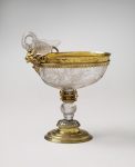 Silver and Rock Crystal Swan Cup