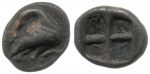 Hemiobol Silver coin.(obverse) Swan standing