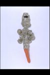 Rattle in silver and coral