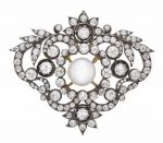 Antique Silver, Gold, Cultured Pearl and Diamond Pendant-Brooch