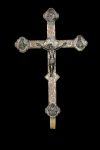 An Italian part 16th century silver and gilt copper processional cross