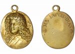 Oval silver gilt medal.(obverse) Bust of Thomas Betterton