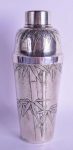 A 19TH CENTURY JAPANESE MEIJI PERIOD HAMMERED SILVER COCKTAIL SHAKER