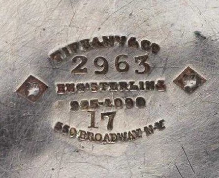 Tiffany & Co Inc.: sterling silver marks, hallmarks and history