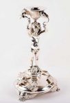 A single Victorian cast silver candlestick London